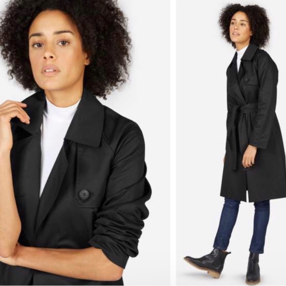 Everlane Drape Trench in Black